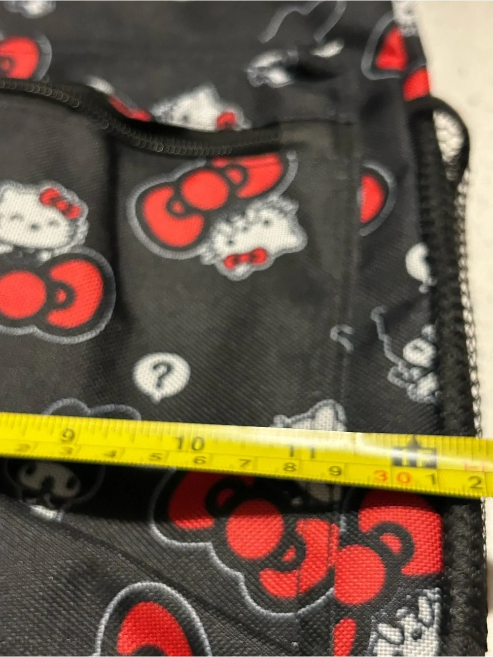 Hello Kitty Black Backpack with Red Bow Accents